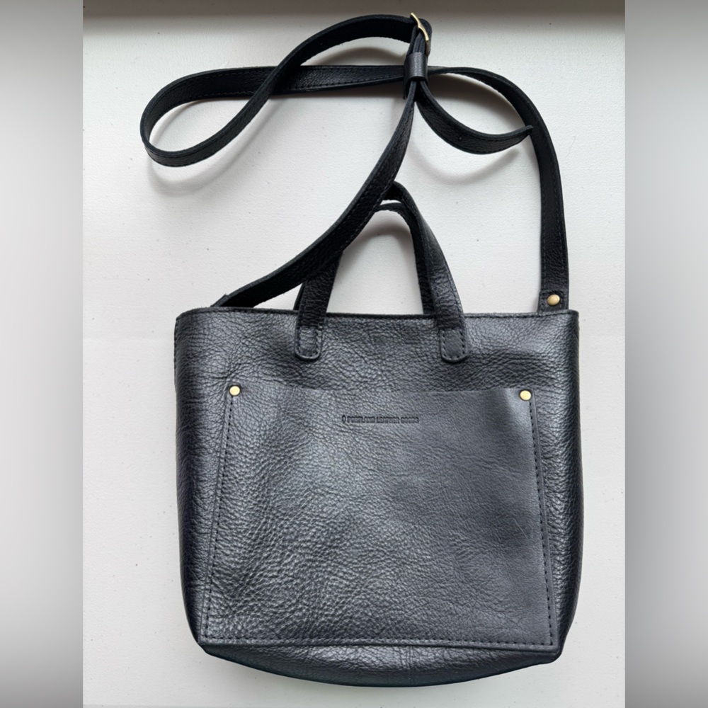 Portland leather goods mini crossbody tote